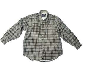 Grit Iron Workwear Heavy Construction Plaid Flannel Shirt - Size L